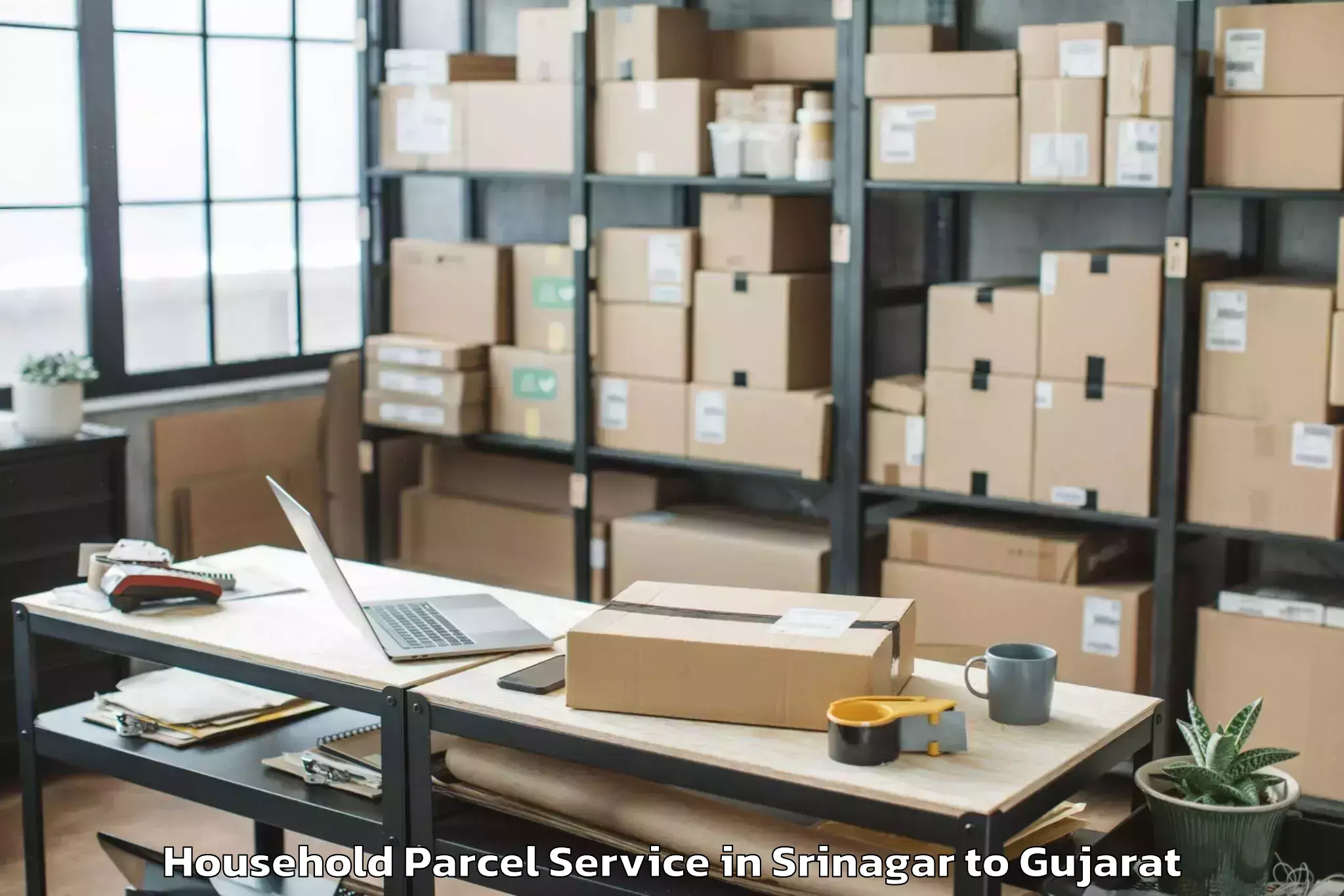 Book Srinagar to Vansda Household Parcel Online